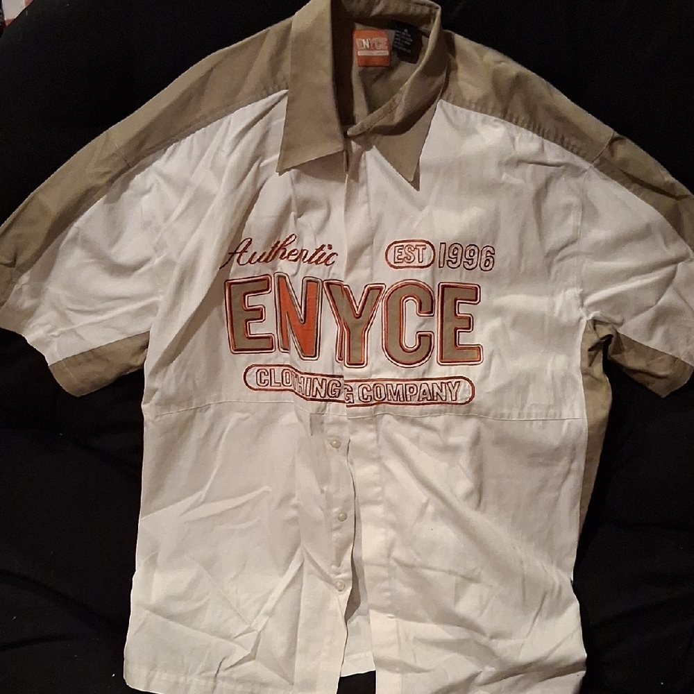 Enyce White and Brown Logo Shirt